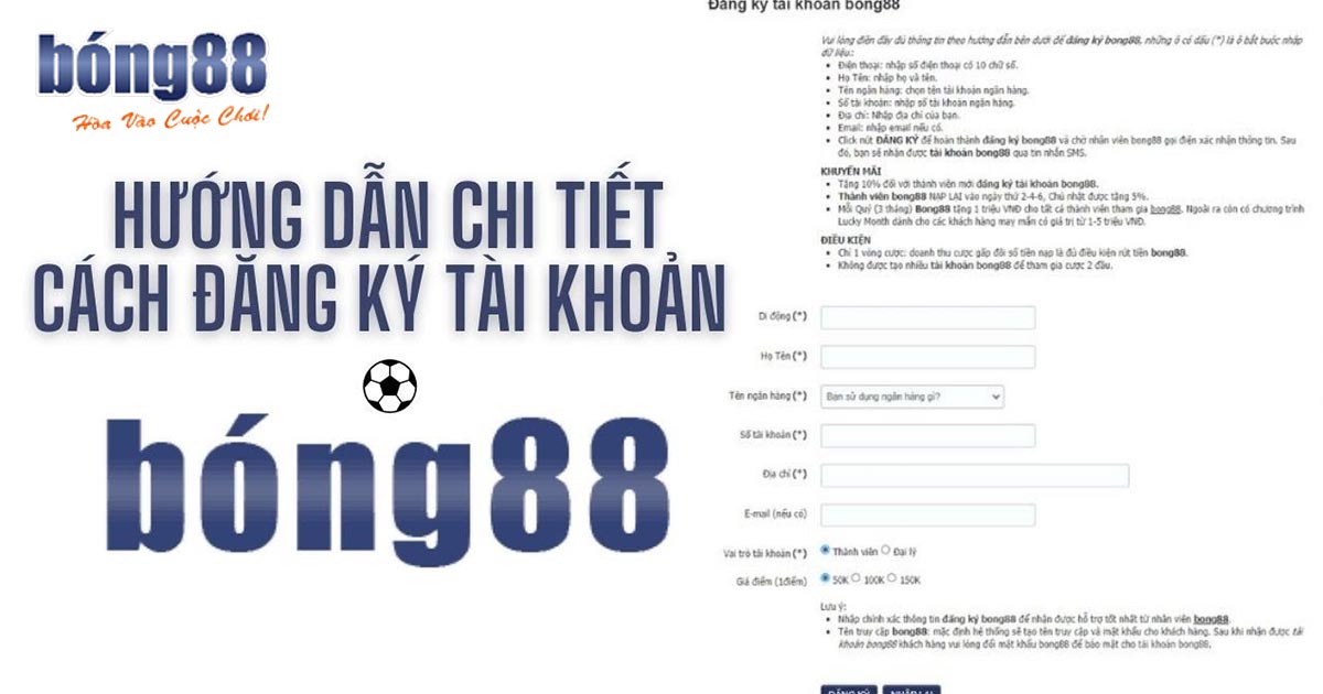 Quy trình đăng ký Bong88 mới nhất cho tân thủ